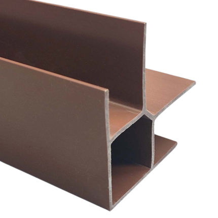Perfil Exterior PVC Fullmart 270° Café PE2 2,5m