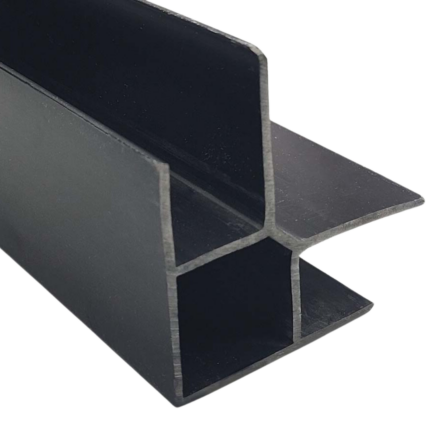 Perfil Exterior PVC  270°  Fullmart Negro PE2 5m