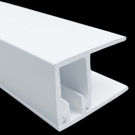 Perfil Exterior Aluminio Terminación  jota 2 piezas Fullmart Blanco PE3 5