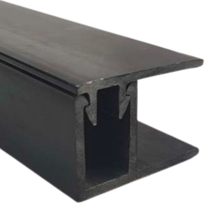 Perfil Exterior Aluminio Esquinero Fullmart PE3 Jota 2 Piezas Negro 5m