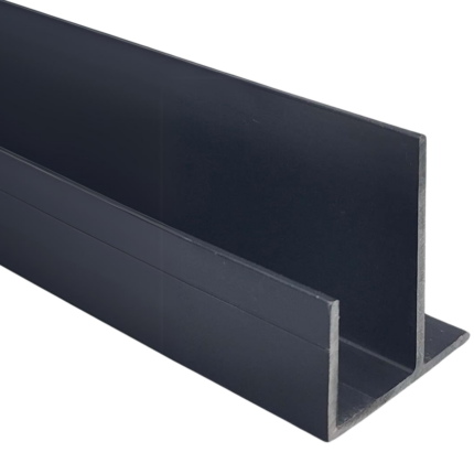 Perfil Exterior Aluminio Fullmart Puerta Ventana Negro PE5 5m