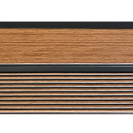 Revestimiento Interior Fullmart K7A 2 Tablas Mixtas Madera Oscuro Fondo Negro 2.4m x 11.2cm