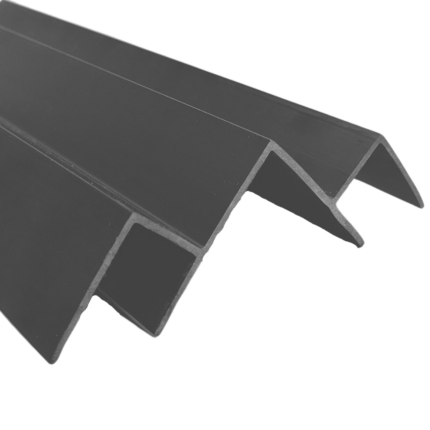 Perfil Exterior Aluminio Esquinero 90° Fullmart Grafito PE1 5m