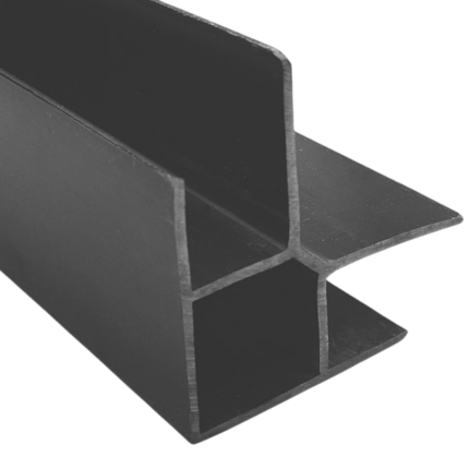Perfil Exterior Aluminio Esquinero 270°  Fullmart Grafito PE2 5m